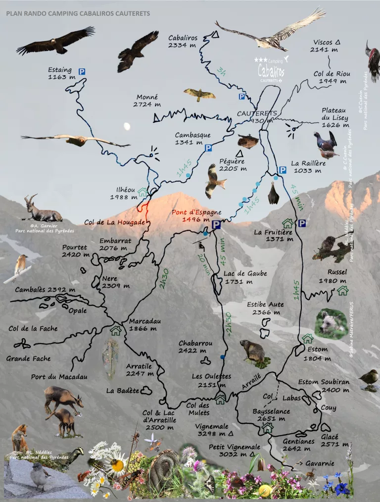 PLAN RANDO CAMPING CABALIROS CAUTERETS